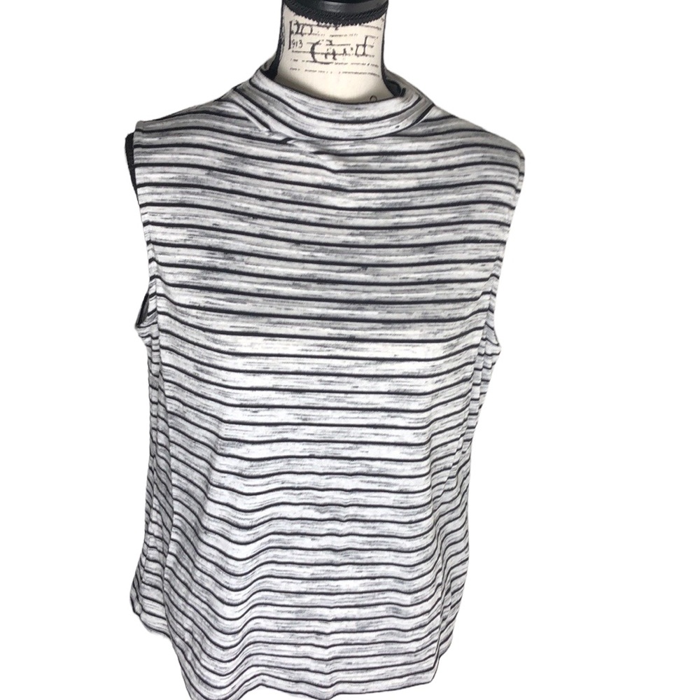 Striped Sleeveless Blouse Size XL